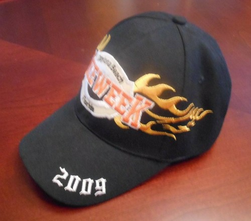 Datona Beach Bike Week 2009 Black w/ flames Hat One Size Fits All StrapBack NWOT - Picture 6 of 7