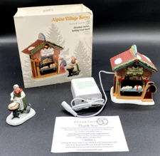 DEPT. 56 ALPINE VILLAGE SERIES CHRISTMAS MARKET HOLIDAY BREAD BOOTH 6004805 NEW