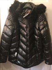 Womens Geographical Norway Black Boshiny Lady Waterproof Jacket Uk 12 Bnwt