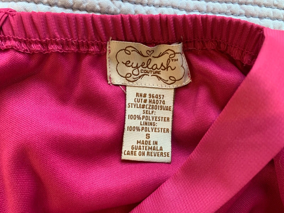 Eyelash Couture Lightweight Sleeveless Ruffle Top Pink Dress SZ SM - Image 4 of 4