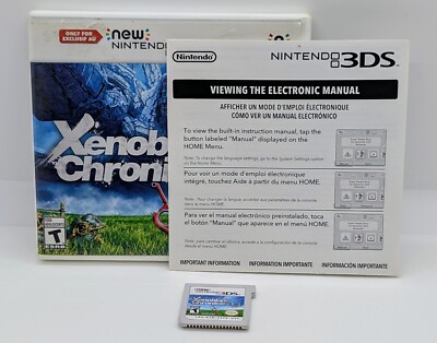 Xenoblade Chronicles 3D Nintendo 3DS complete in box CIB Authentic Tested NTSC