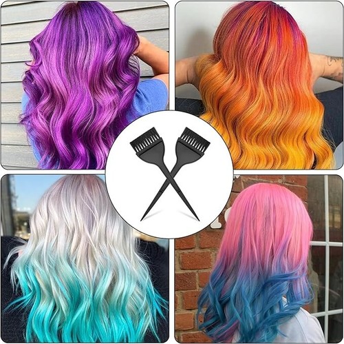 DYE BRUSH Hairdresser Hair Dye Root Colouring Salon Bleach Applicator Comb 2 pcs - Picture 3 of 4