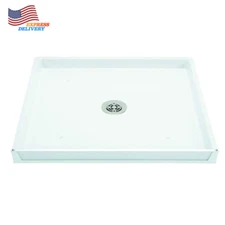 Mustee 30 in. x 32 in. Durapan Washing Machine Center Floor Drain Washer Pan