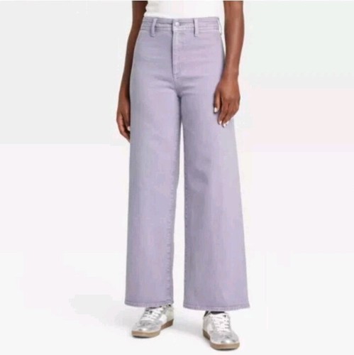 Women's High-Rise Sailor Wide Leg Ankle Jeans Size 10