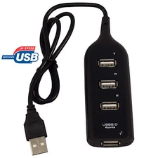 NEW 4 Port USB 2.0 High Speed Mini Hub Socket Pattern for Laptop PC ~ US SELLER