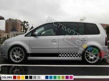 Aufkleber Sticker Streifen Kit für Volkswagen Touran Emblem Karosserie Tieferlegung Sharan FSI