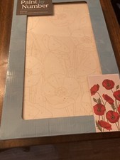 paint by number kits for adults Poppies 16 Pieces 8 X 15 New Unopened