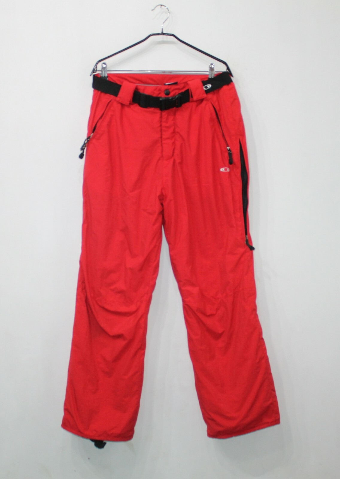 Salomon pantaloni da sci rossi da uomo snowboard sci salopette pantaloni da neve taglia XL