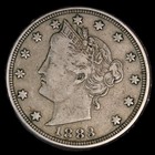 1883 liberty nickel with cents- Jam118