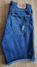 Boys Levis 511 Slim Fit Medium Wash Denim Cut Off Shorts Tag Size 16 REG W 28