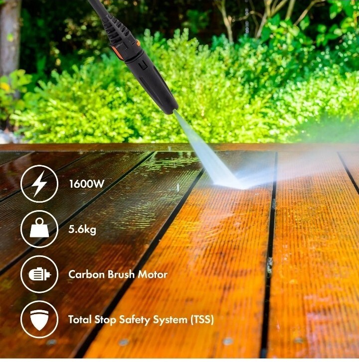 VonHaus Pressure Washer 1600W Portable Power Jet Wash for Car Patio