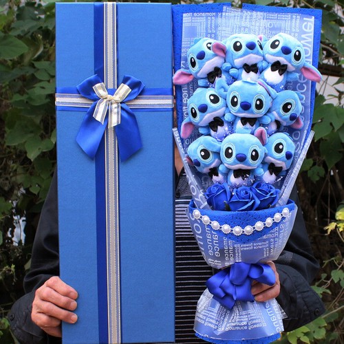 Bouquet Gift Box Cartoon Lilo Stitch Plush Toy Doll Birthday Valentine Gift - Picture 4 of 15