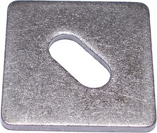5/8 X 3 X 3 X 1/4 Slotted Square Washer Hot Dipped Galvanized 25 Pieces
