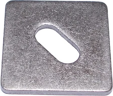 5/8 X 3 X 3 X 1/4 Slotted Square Washer Hot Dipped Galvanized 25 Pieces