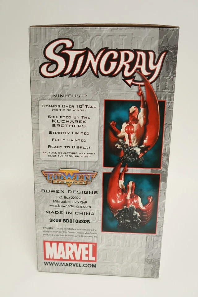 Stingray 2008 Bowen Designs Marvel mini busto estatua numerada 0777/1700 Kucharek Foto 3 de 4
