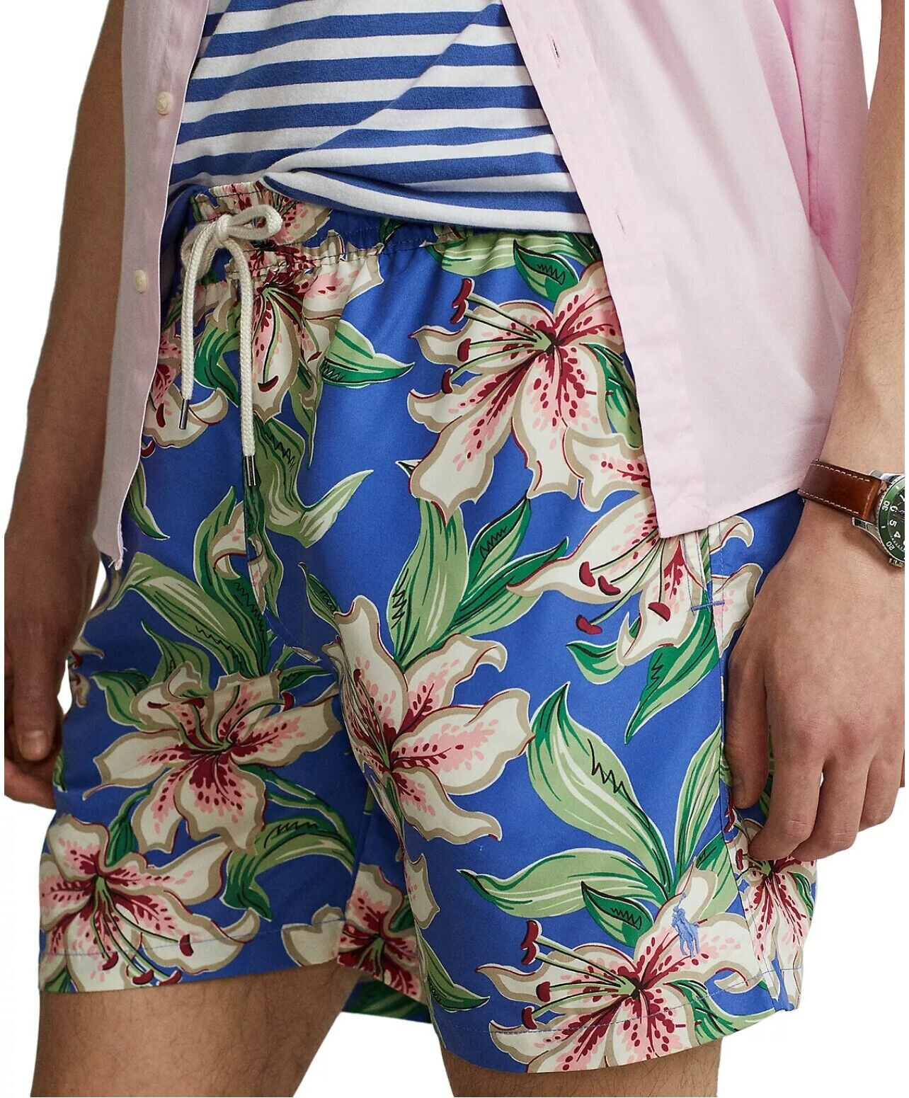 Polo Ralph Lauren Pony Hawaiian Hibiscus Surf Board Swim Trunks Beach Shorts XXL 10890₽