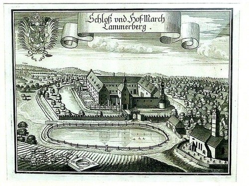 Kupferstich Michael Wening, Schloß und Hof-March Lammerberg, 1701, gerahmt - Picture 2 of 7