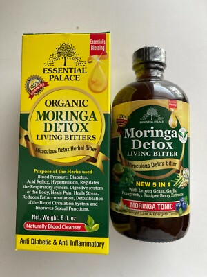 Essential Palace Organic Moringa Detox Living Bitter ''Weight Lose Tonic'' - 8oz