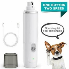 Dog Nail Grinder - Quiet 2 Speed USB Rechargeable Pet Nail Trimmer  FREE SHIP