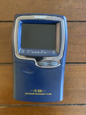 Casio Vintage Portable LCD TV Color Television TV-980 - Tested
