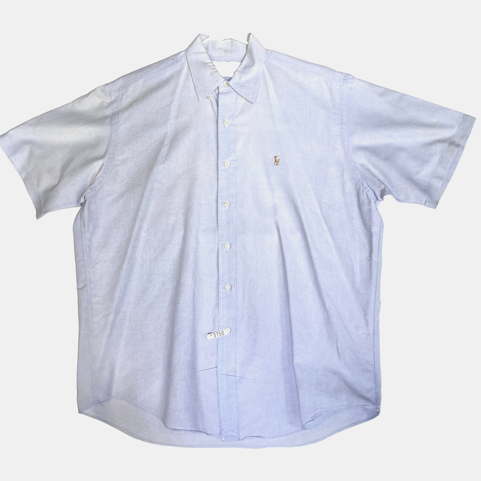 Camicia vintage Ralph Lauren uomo L Blake abbottonata sole sbiancata carne pony oro