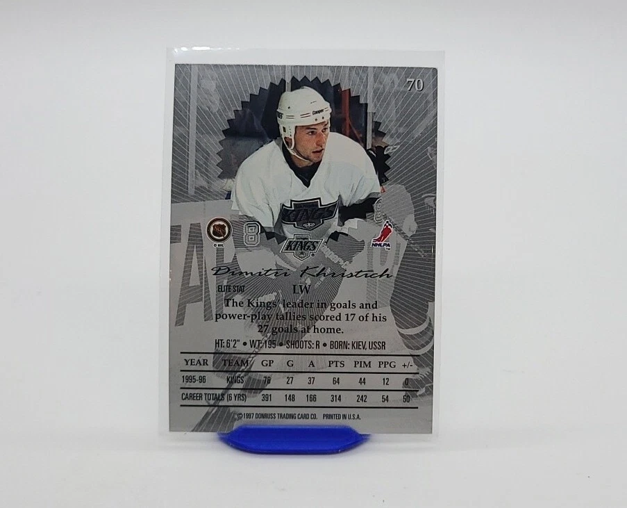 1996-97 Donruss Elite Kings Hockey Card #70 Dimitri Khristich - Image 4 of 4