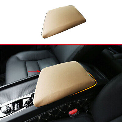 For Volvo XC60 18-2023 Light Brown Leather Middle Console Armrest Box Cover  1pcs