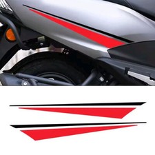 1 par de calcomanías de vinilo a rayas para carrocería de motocicleta pegatinas gráficas rayas adornos decoración