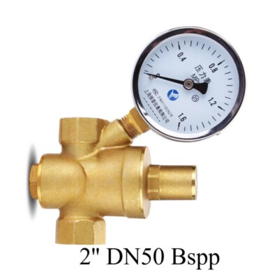 Pressure Reducing Valve DN20 0.05-0.8 MPa Brass Adjustable Water Pressure Reducer Relief Valve Plumbing Tool With Gauge Meter - View #4