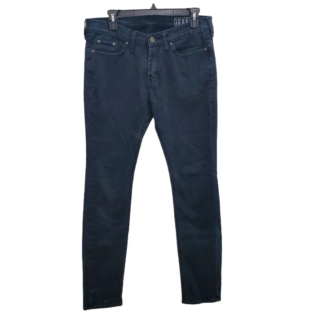 Bullhead Men s Drakes Skinniest Distressed Black Denim Skinny Jeans Size 30x32