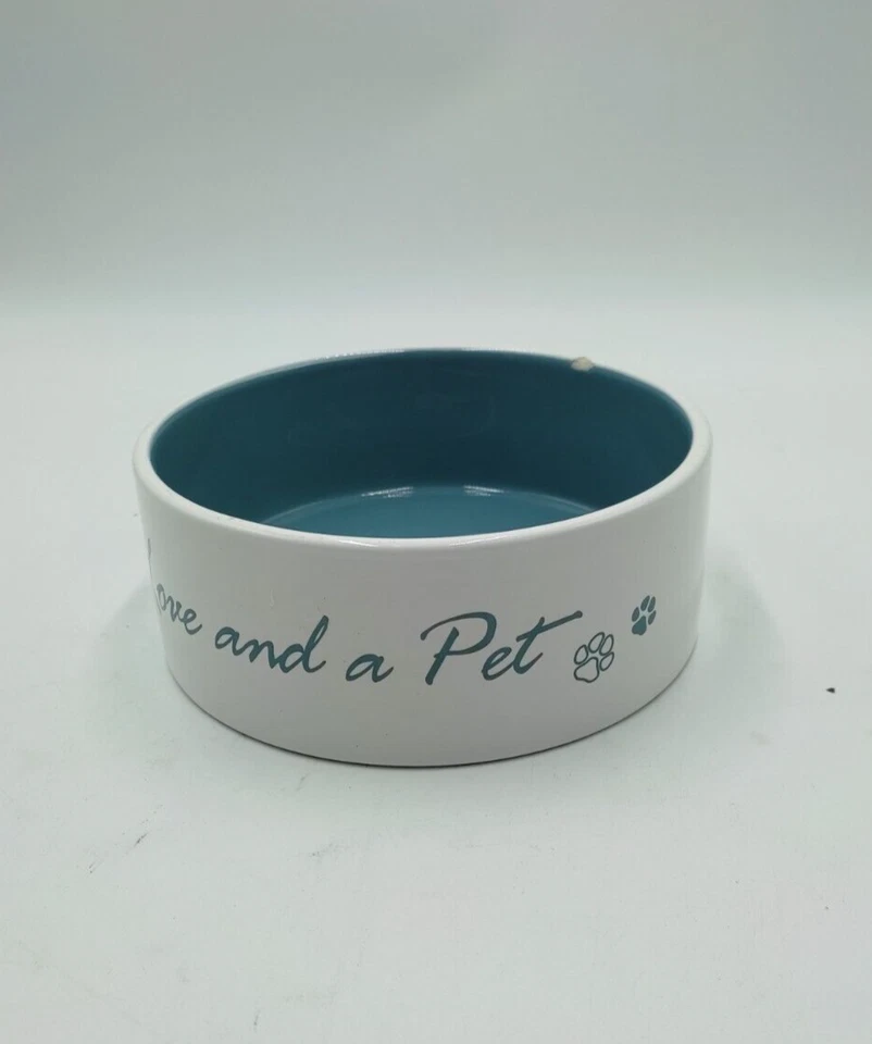 B-Ware TRIXIE Haustierheim Keramiknapf Weiß Blau - kleine Beschädigung T25052  - Bild 3 von 4