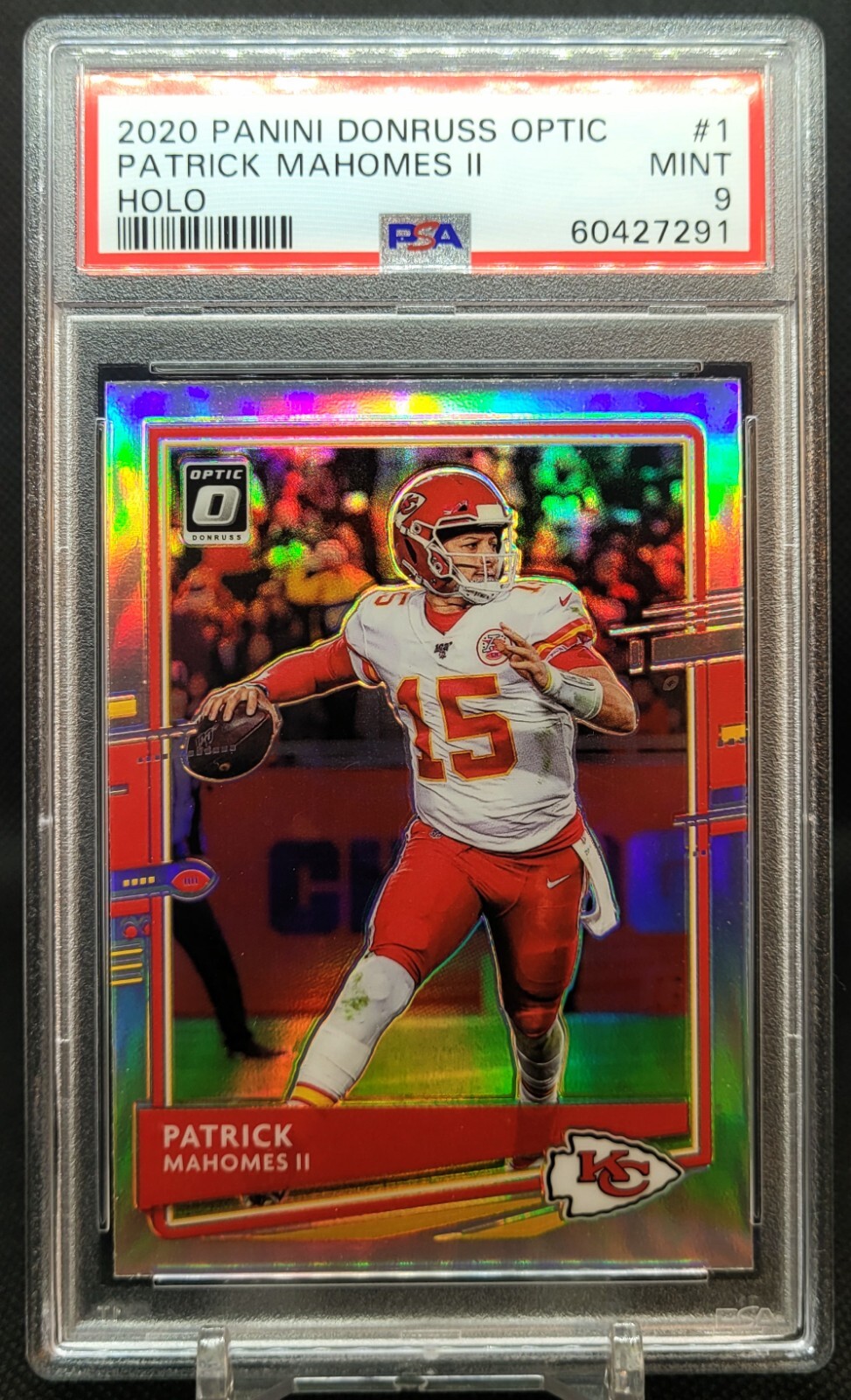2020 Donruss Optic Holo PATRICK MAHOMES #1 Kansas City Chiefs PSA 9