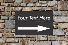 Personalized Aluminum Sign Customized With Your Message with Arrow 12 In x 18 In