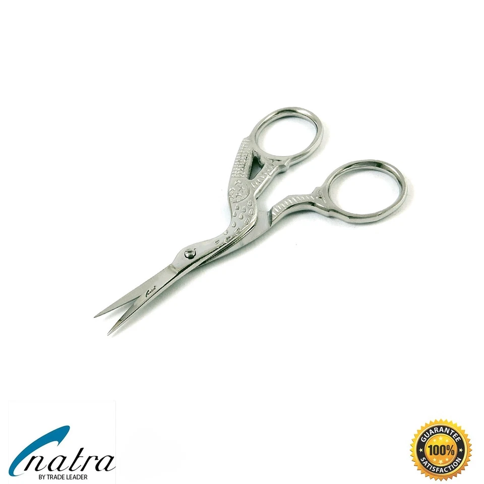 Storchschere Stickschere Fadenschere Nähenschere Handarbeitschere 10 cm Schere - Bild 2 von 4