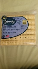 Vintage 1999 Goody Snap Over Magnetic Rollers MEDIUM Curlers 12pc 82368 YELLOW