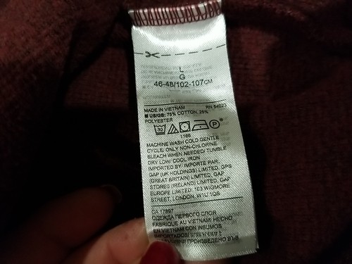 Banana Republic Herren ultraweich Waffelstrick groß weinrot rot Schalkragen - Bild 8 von 8