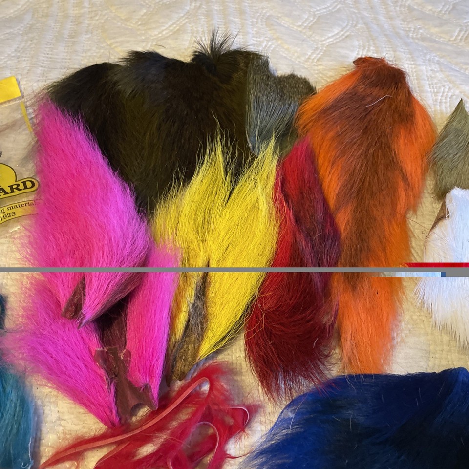 Job Lot Of Fly Tying Materials - Bucktails, Squirrel, Calf Tail ...