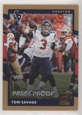 2017 Panini Donruss Retail Press Proof Bronze Tom Savage #283 0u7