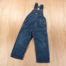vtg usa made OSHKOSH B'GOSH vestbak denim overalls size 4 kids childrens