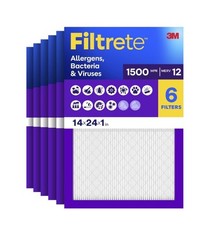 HOT SALE Filtrete 14x24x1 HVAC Furnace Air Filter, MPR 1500 MERV 12 6 Pack