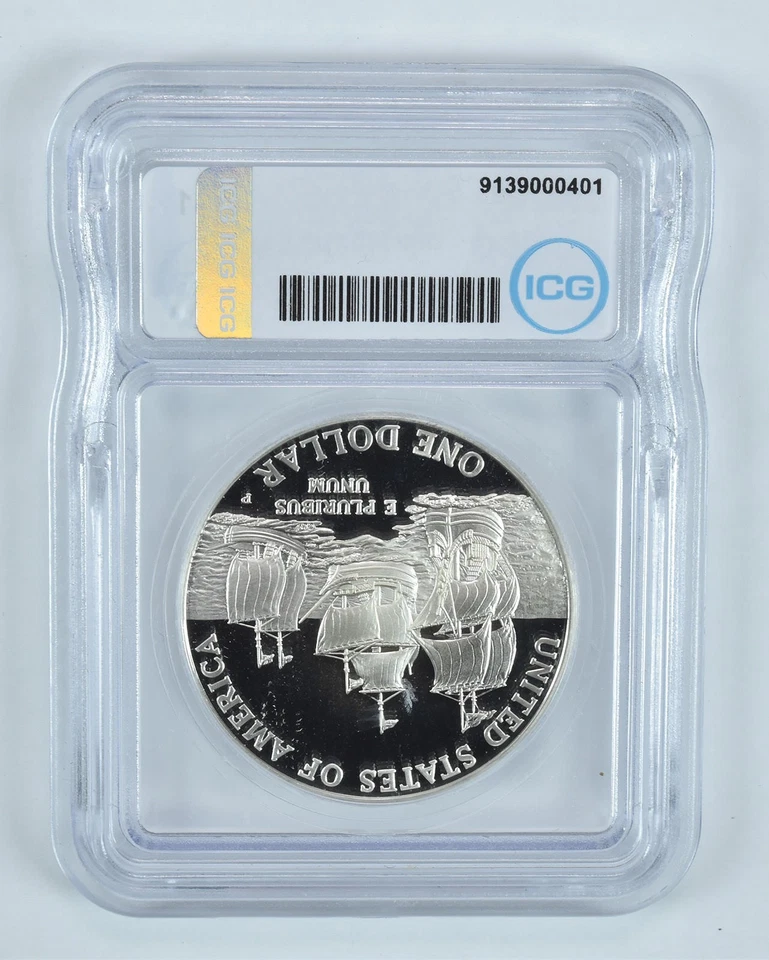 2007-P Jamestown Commemorative Silver Dollar PR70 DCAM ICG *6247 - Image 2 of 4