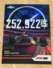 2025 Topps Chrome F1 Max Verstappen Top Speed Blue Refractor /150 Formula 1 TS-1