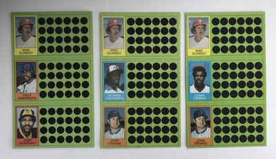 3-  1981 TOPPS SCRATCH OFF MIKE SCHMIDT 3in1 Panels ~VARIATIONS