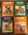 Atari 2600 - Sports Lot x4 - Bowling - Football - Home Run - Basketball - CIB