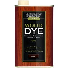 Colron Wood Dye 250ml Walnut Spirit-Based for Staining Interior Wood Finish