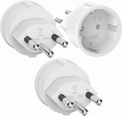 Switzerland Travel Adapter, Pack of 3 Adaptor Socket Switzerland Germany, EU to