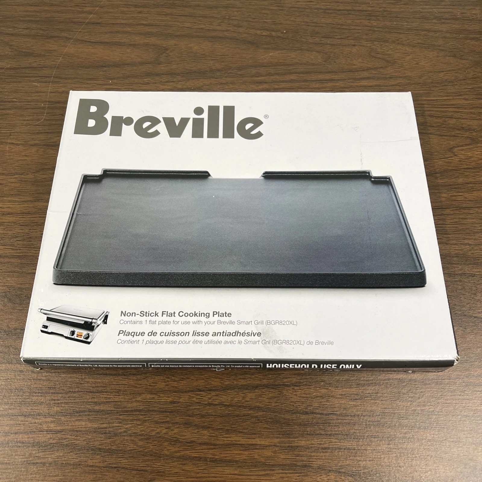 Breville BGR820FP Non-Stick Flat Cooking Plate Insert for Smart Grill BGR820XL