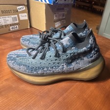 adidas Yeezy Boost 380 Unisex Kids Low Top Knit Lace Up Blue/Black 5 FZ1267