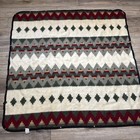 Earth Ragz Blanket, Throw Southwest Navajo Red Black 63”x63” multi use utility
