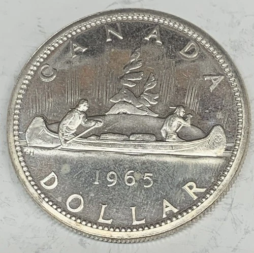 # C7373   CANADA  COIN,   ONE DOLLAR    1965     UNC.